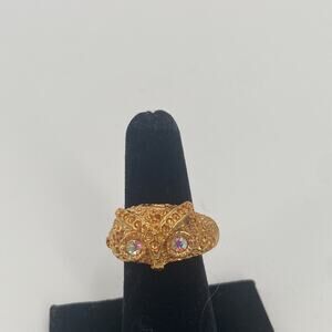 Gold Owl cocktail ring